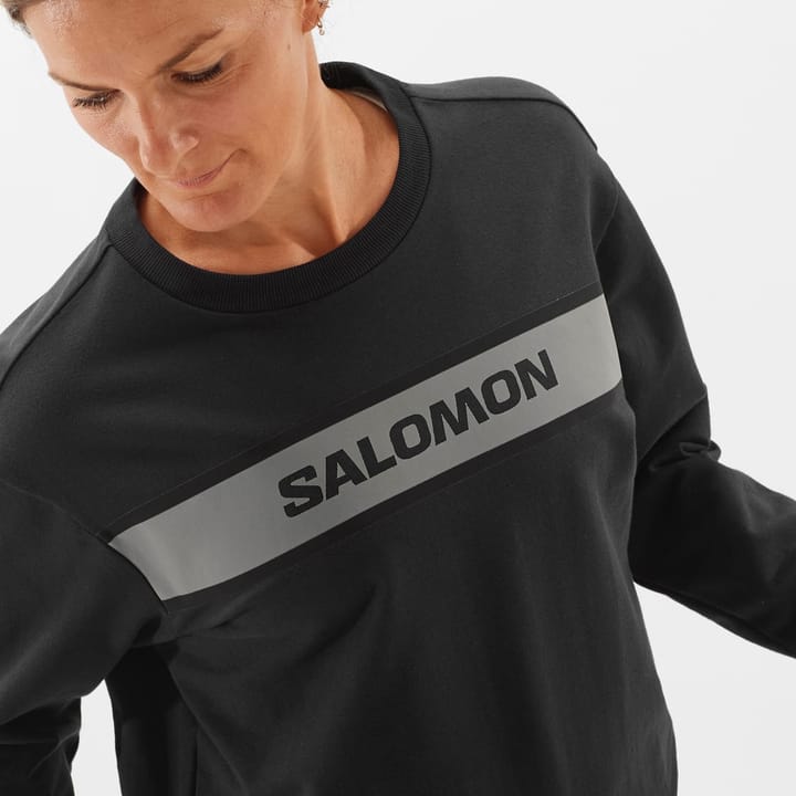 Salomon Essential Crew Neck M Deep Black/Quiet Shade Translucent Salomon