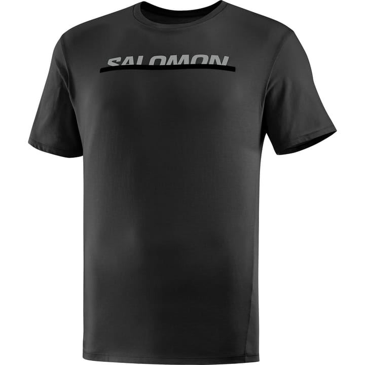 Salomon Men's Essential Logo SS Tee Deep Black/Quiet Shade Translucent Salomon