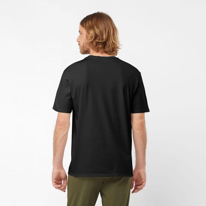 Salomon Men's Essential Logo SS Tee Deep Black/Quiet Shade Translucent Salomon