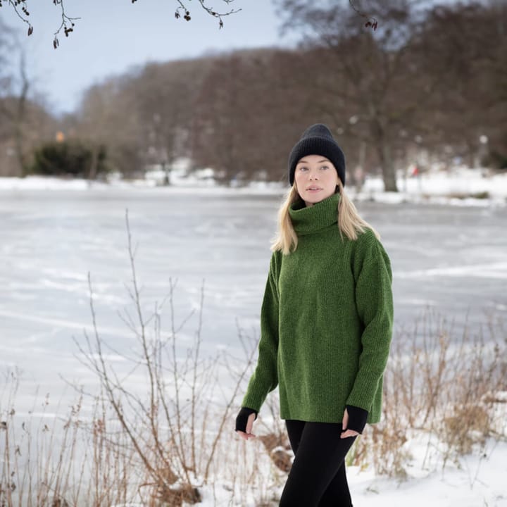 Sätila Women's Sandby Polo Sweater Green Melange Sätila Sätila Women's Sandby Polo Sweater Green Melange Sätila