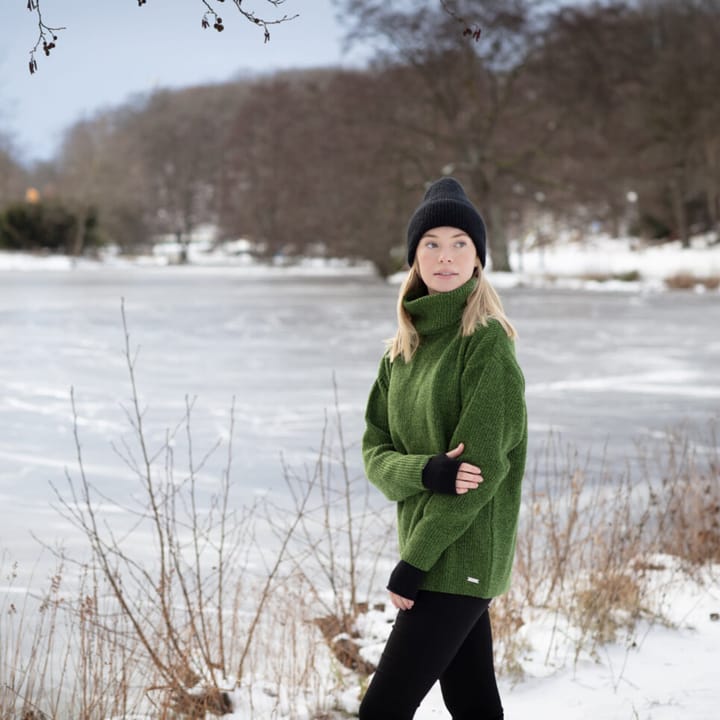 Sätila Women's Sandby Polo Sweater Green Melange Sätila Sätila Women's Sandby Polo Sweater Green Melange Sätila