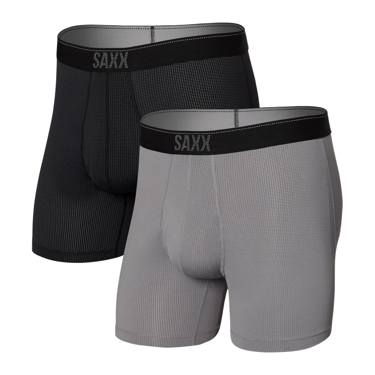 Saxx Man 2pk Quest Boxer Black/Dk Charcoal
