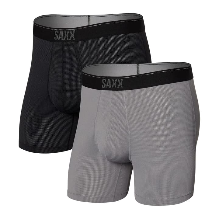 Saxx Man 2pk Quest Boxer Black/Dk Charcoal SAXX