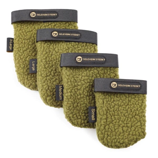 Seleverkstedet Fleece dog boot 4pk Grønn/brun Seleverkstedet