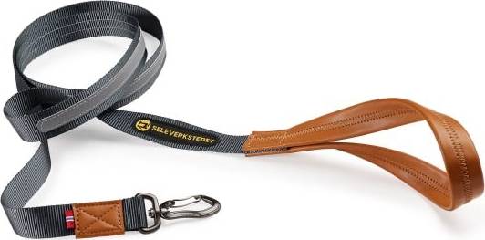 Seleverkstedet Seleverkstedet Link Dog lead 20mm Grå/brun Seleverkstedet Seleverkstedet Seleverkstedet Link Dog lead 20mm Grå/brun Seleverkstedet