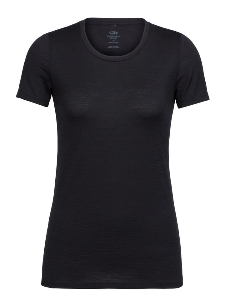 Icebreaker Women's Tech Lite Shortsleeve Low Crewe Black Icebreaker
