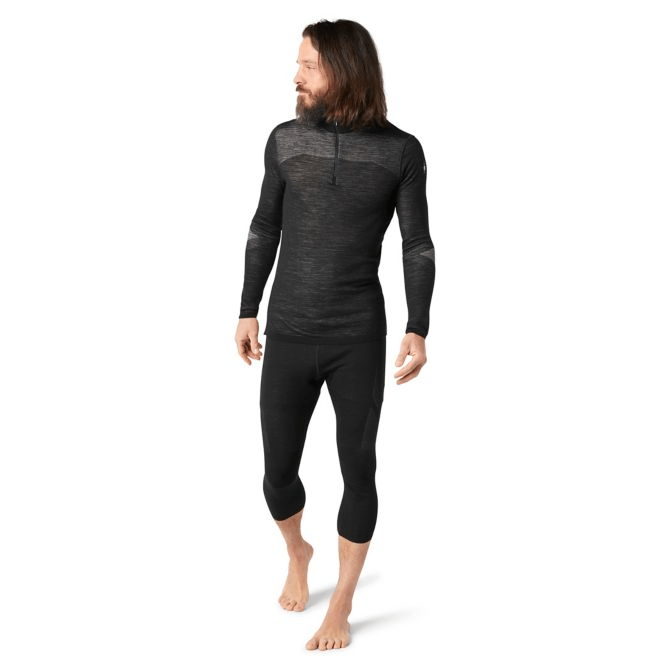 Smartwool M Intraknit Thermal Merino 1/4 Zip Black/White Smartwool Smartwool M Intraknit Thermal Merino 1/4 Zip Black/White Smartwool