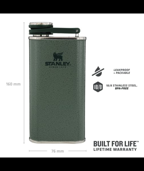 Stanley Lommelerke Classic Flask 0,23 L Hammertone Green Stanley