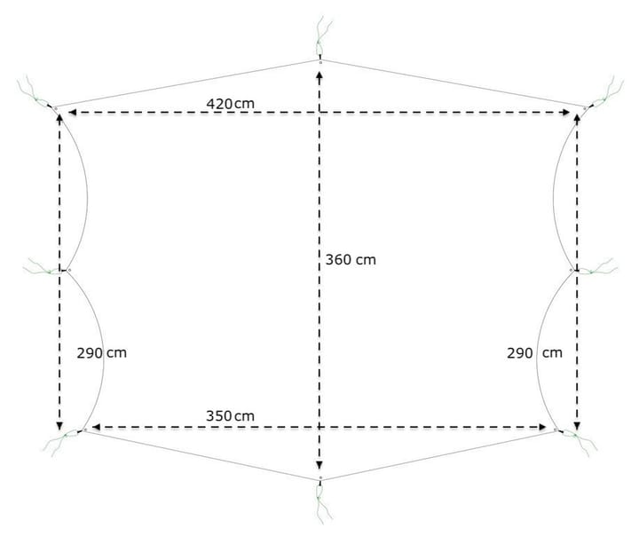 Sydvang Tarp 15 3,6x4,2m Grønn Sydvang