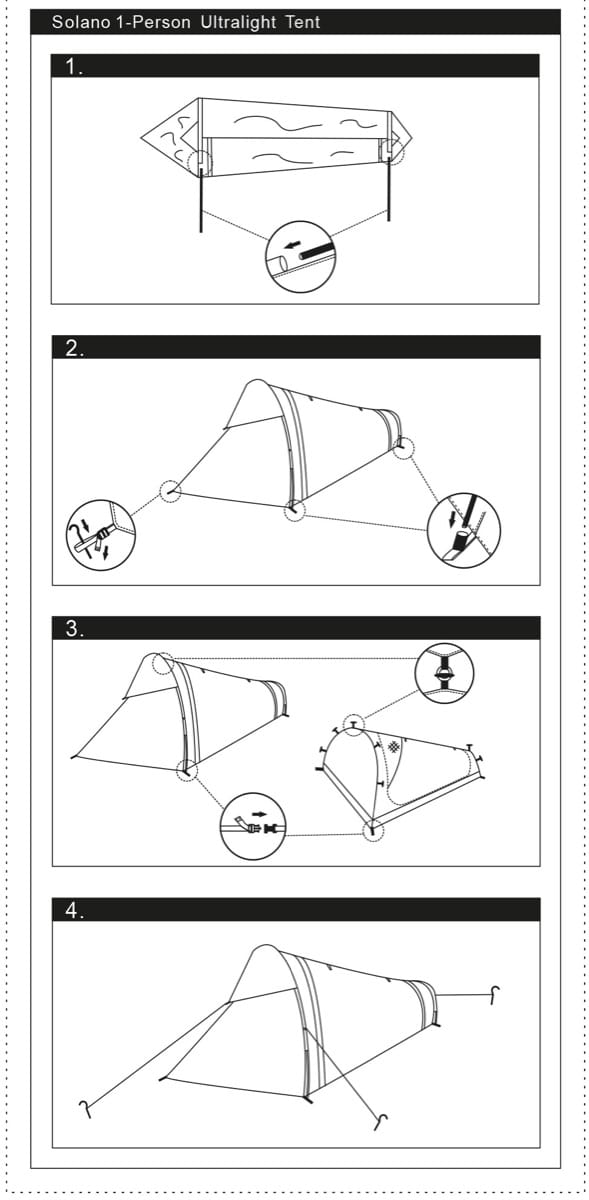 Sydvang Solano 1-Person Ultralight Tent Olivine Sydvang