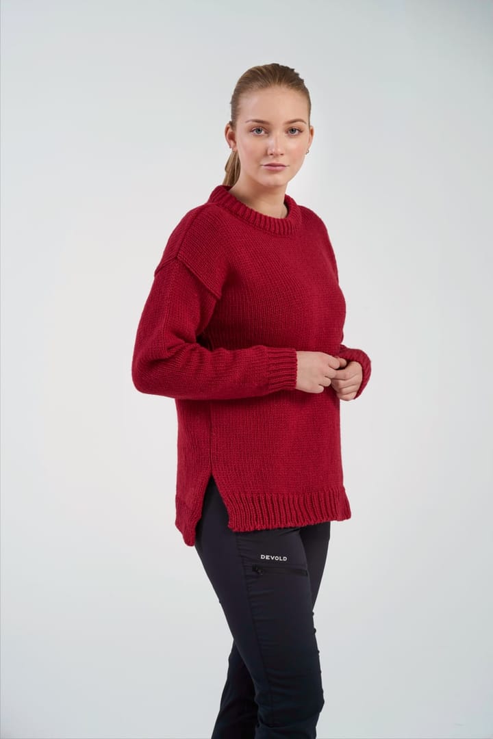 Devold Nansen Woman's Sweater Split Seam Hindberry Devold