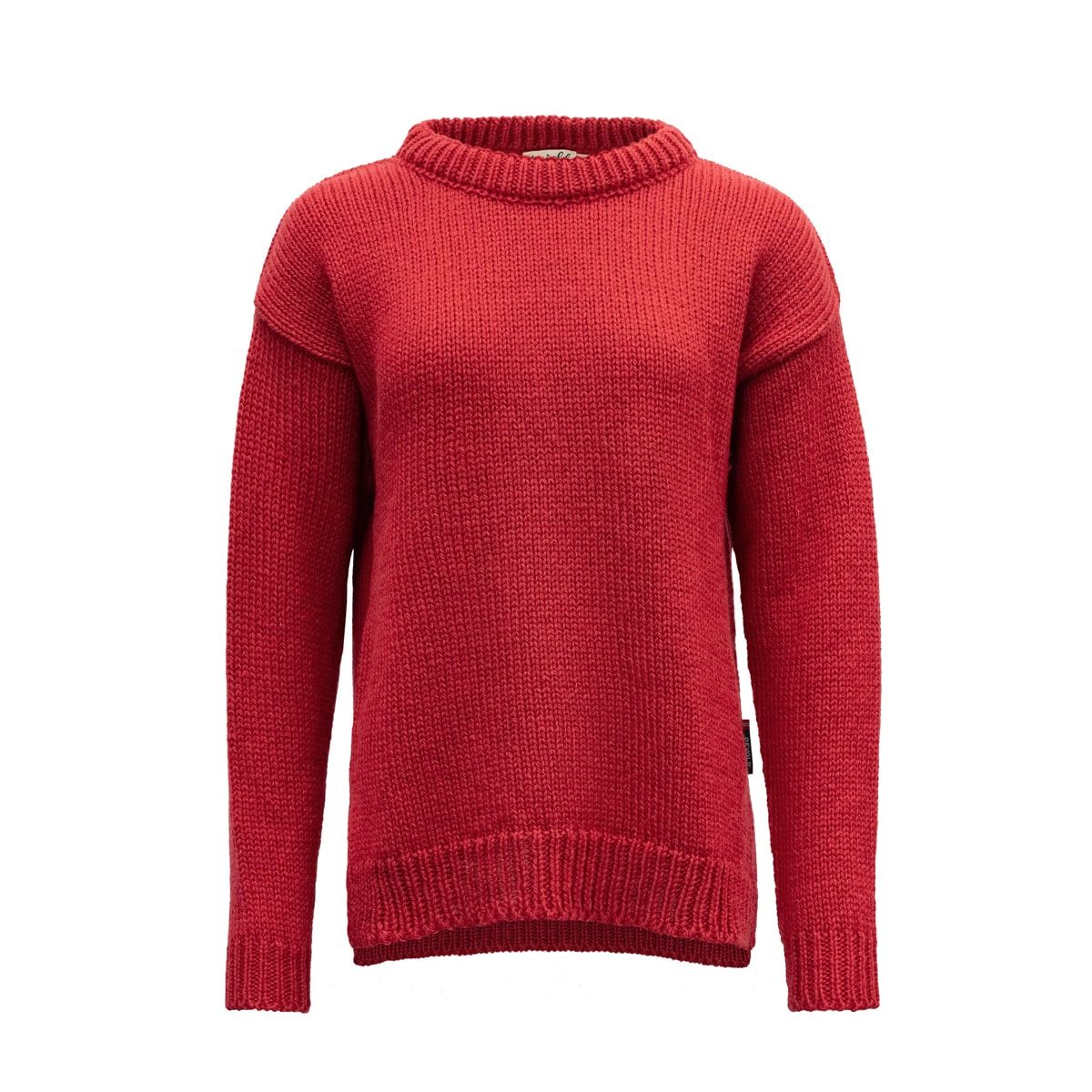 Devold Nansen Woman's Sweater Split Seam Hindberry