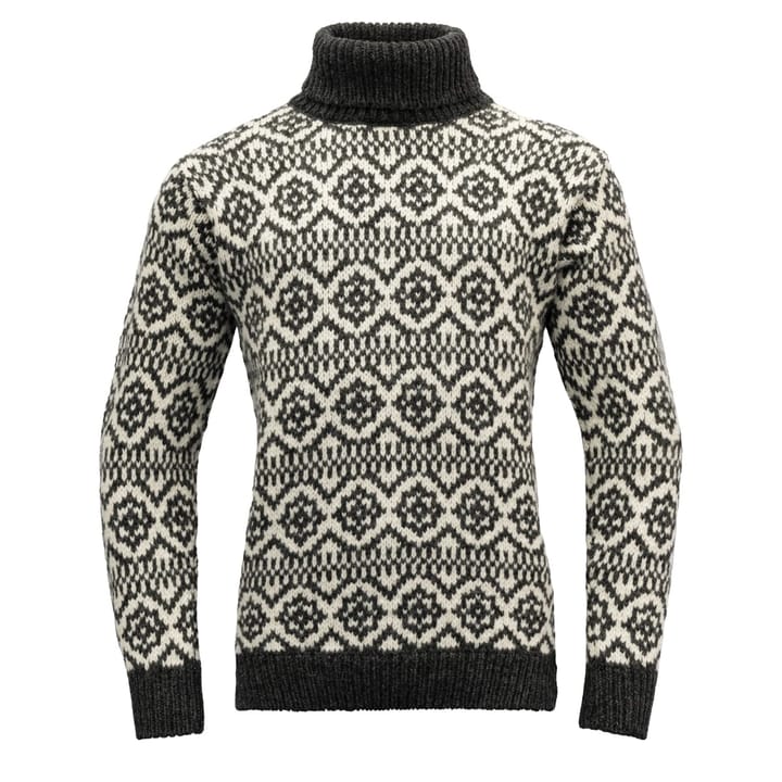 Devold Unisex Hoddevik Wool High Neck Anthracite/Off White Devold Devold Unisex Hoddevik Wool High Neck Anthracite/Off White Devold