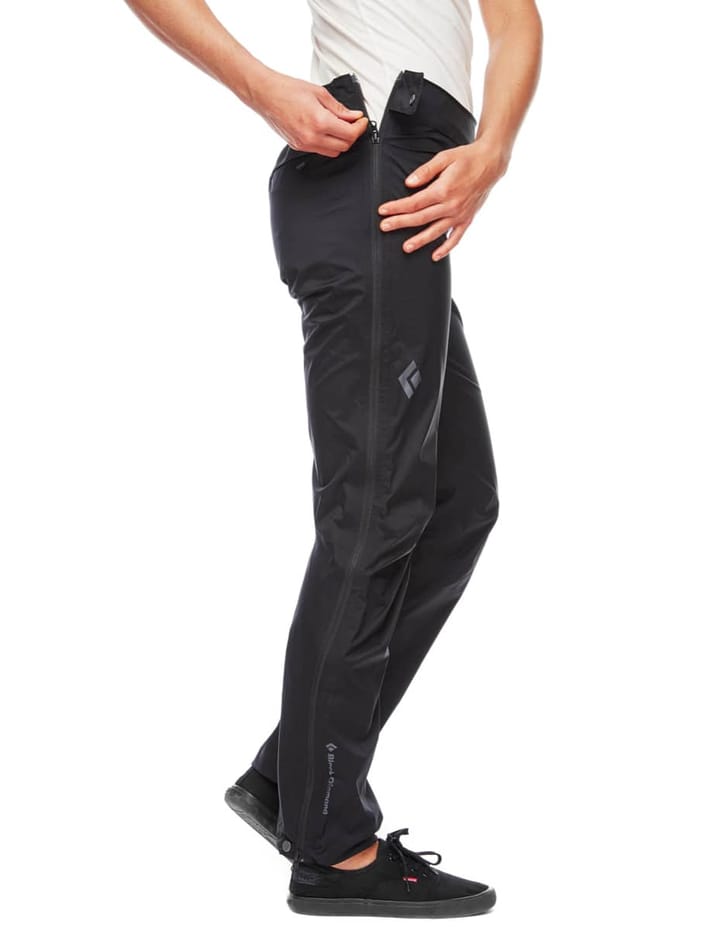 Black Diamond W Stormline Str FL Zp Rn Pants Black Black Diamond