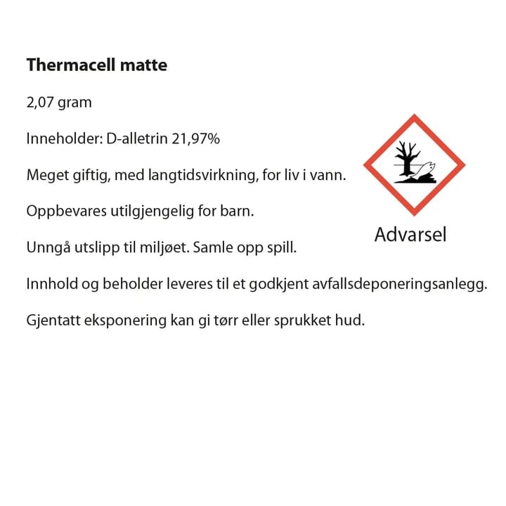 Thermacell Mot Mygg Backpacker Refill 48 Timer ThermaCELL