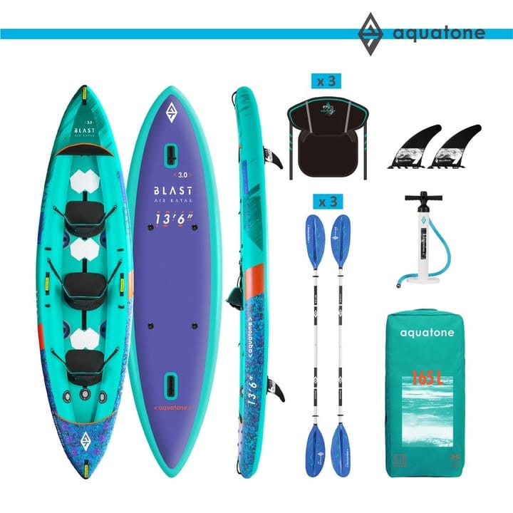 Aquatone Blast 13'6" Recreational Kayak 3-Person Aquatone