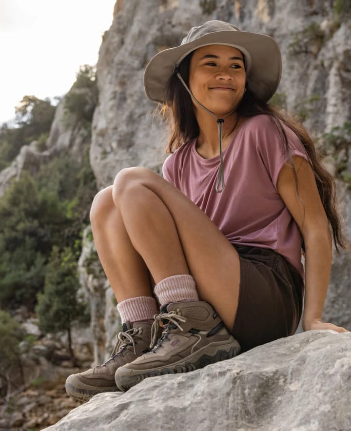 Keen Women's Targhee IV Mid Waterproof - Brindle-Nostalgia Rose Brindle-nostalgia Rose Keen