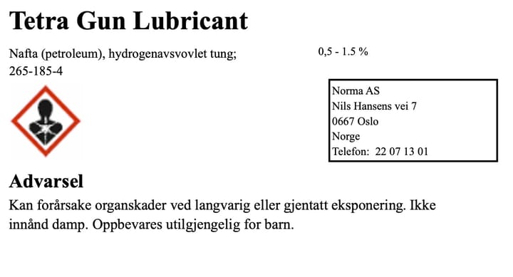 TetraGun Våpenolje 118ml TetraGun
