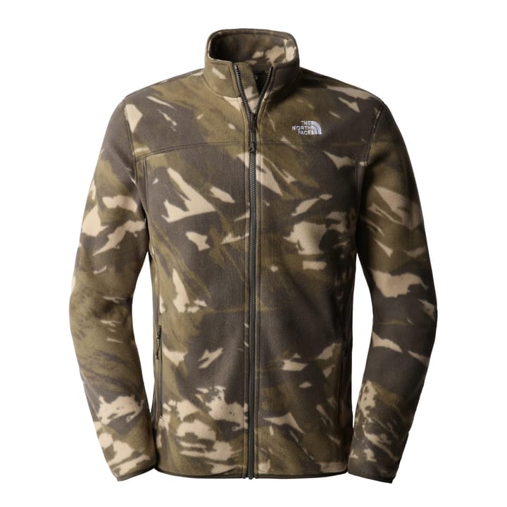 The North Face M 100 Glacier FZ New Taupe Green Snowcap Mountains Print The North Face