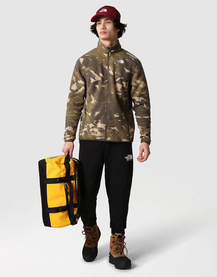 The North Face Men's 100 Glacier Full-Zip New Taupe Green Snowcap Mountains Print The North Face