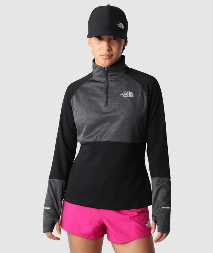 The North Face W 1-4 Zip Run Fleece Tnfblk/Asphaltgryltheathr The North Face