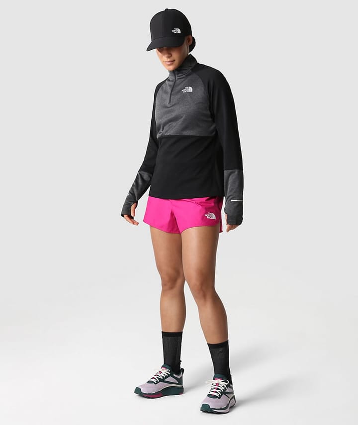 The North Face W 1-4 Zip Run Fleece Tnfblk/Asphaltgryltheathr The North Face