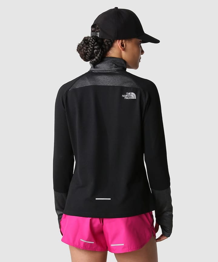The North Face W 1-4 Zip Run Fleece Tnfblk/Asphaltgryltheathr The North Face