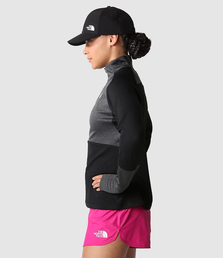 The North Face W 1-4 Zip Run Fleece Tnfblk/Asphaltgryltheathr The North Face