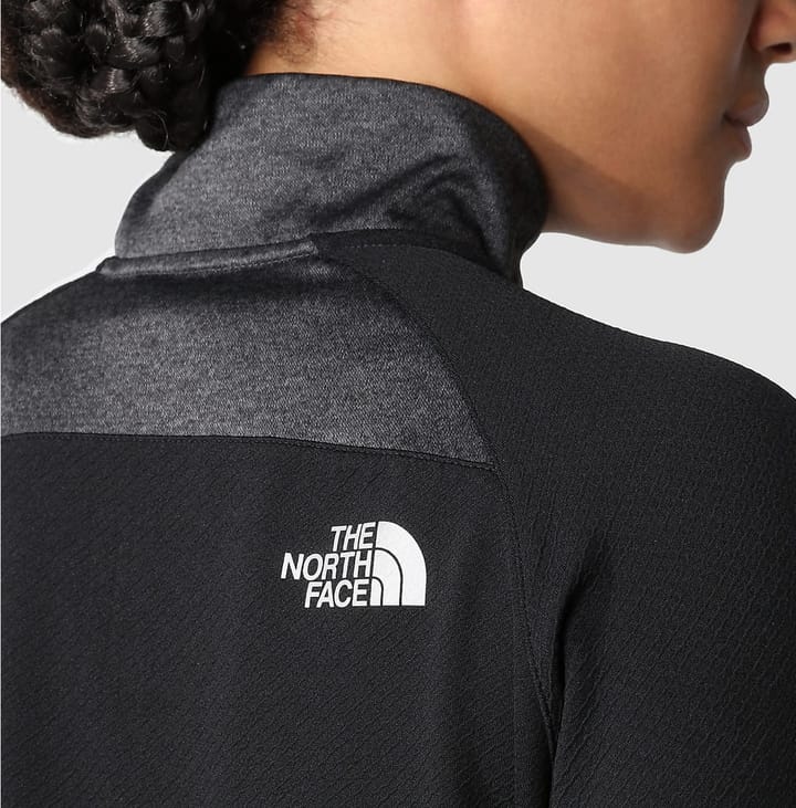 The North Face W 1-4 Zip Run Fleece Tnfblk/Asphaltgryltheathr The North Face