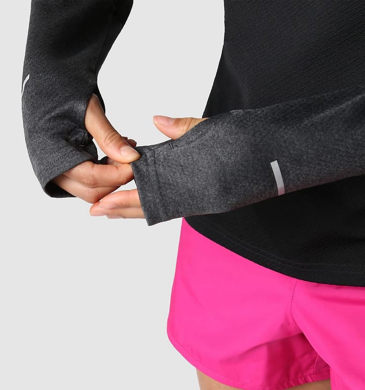 The North Face W 1-4 Zip Run Fleece Tnfblk/Asphaltgryltheathr The North Face