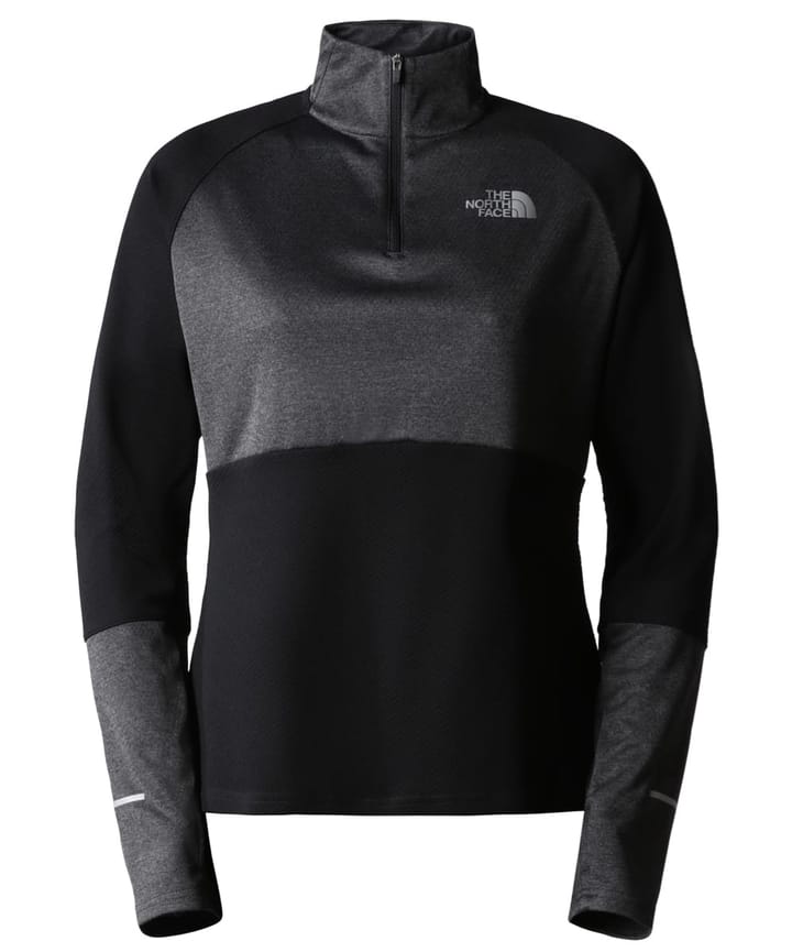 The North Face W 1-4 Zip Run Fleece Tnfblk/Asphaltgryltheathr The North Face