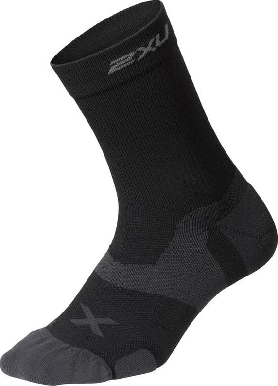 2XU Vectr Cushion Crew Socks Black/Titanium 2XU