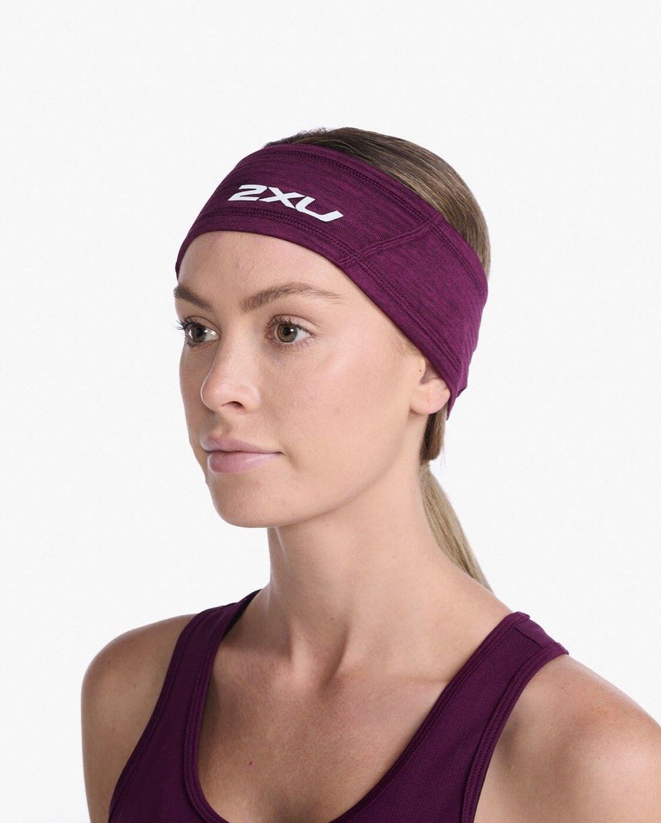 2XU Ignition Headband Beet/Silver Reflective