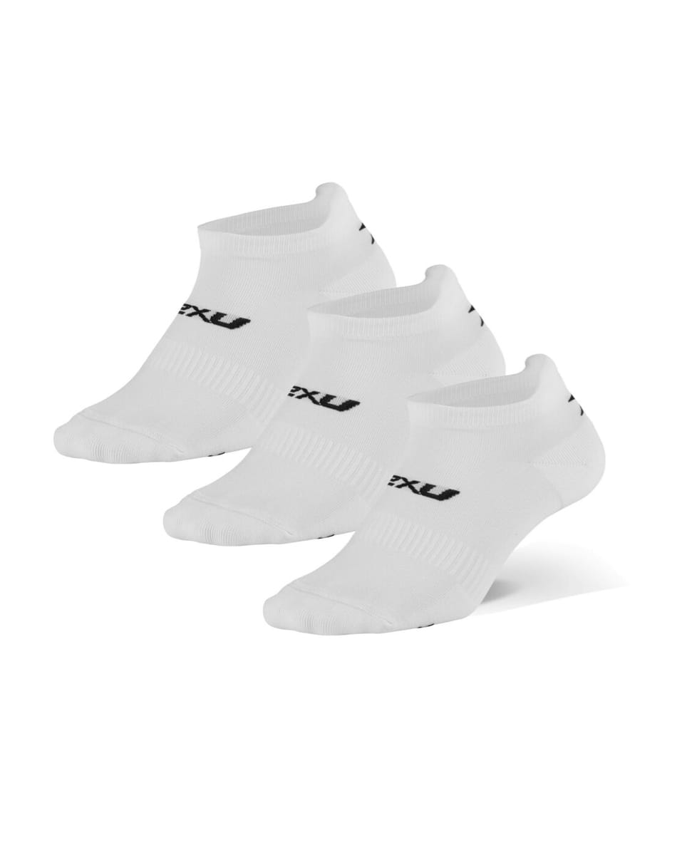 2XU Ankle Socks 3 Pack-U White/Black