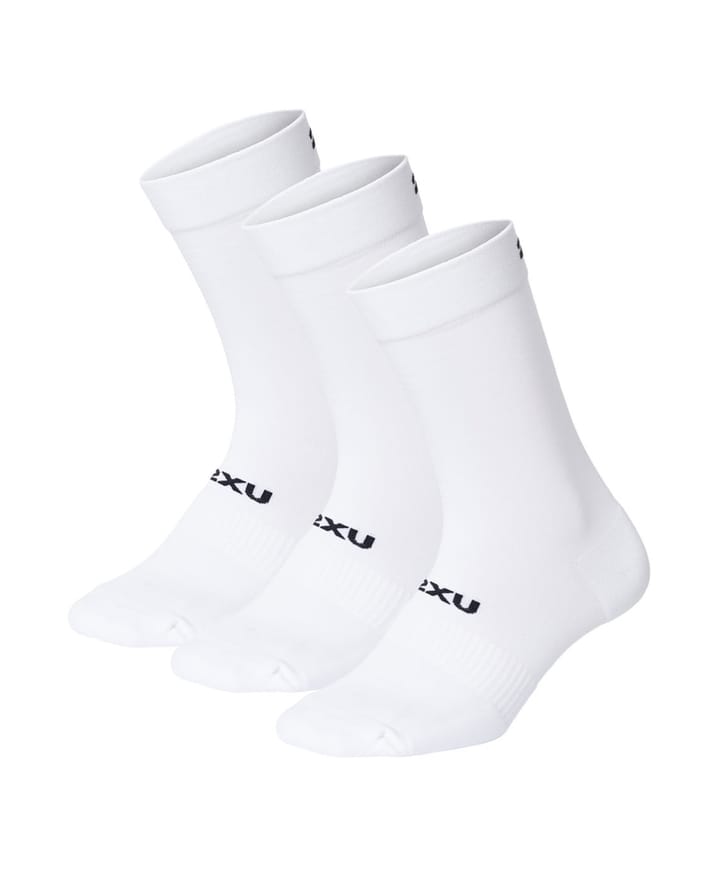 2XU Crew Socks 3 Pack White/Black 2XU 2XU Crew Socks 3 Pack White/Black 2XU