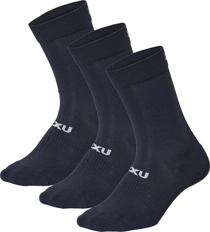 2XU Crew Socks 3 Pack Black/White 2XU