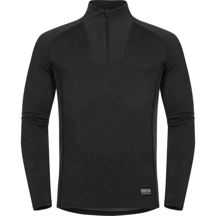 Urberg Merino-Bamboo Base Layer Zip Top Men Black Beauty Urberg