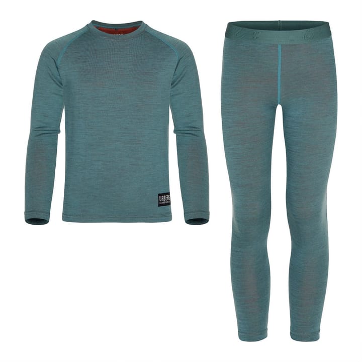 Urberg Merino-Bamboo Base Layer Set Jr Silver Pine Urberg