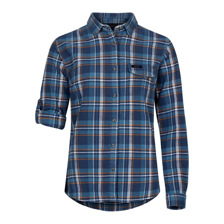 Urberg Flannel Ls W Strap Shirt Wmn Midnight Navy Urberg