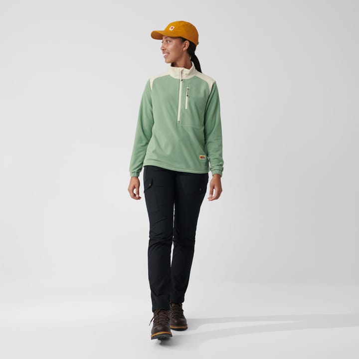 Women's Vardag Lite Fleece Chalk White-Light Olive Fjällräven