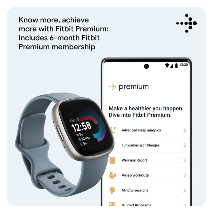 Fitbit Versa 4 Waterfall Blue/Platinum Fitbit