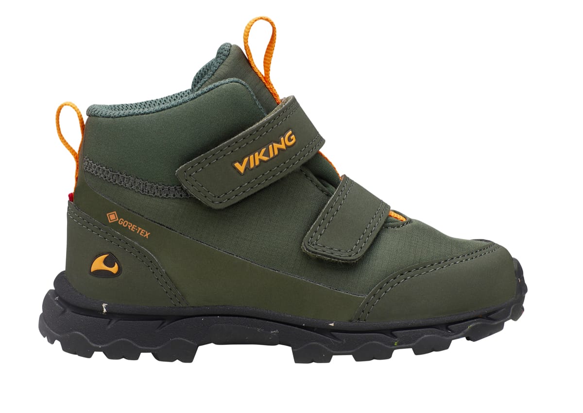 Viking Footwear Kids' As​k​ Mi​d​ F Gore-Tex Huntinggreen/Orange