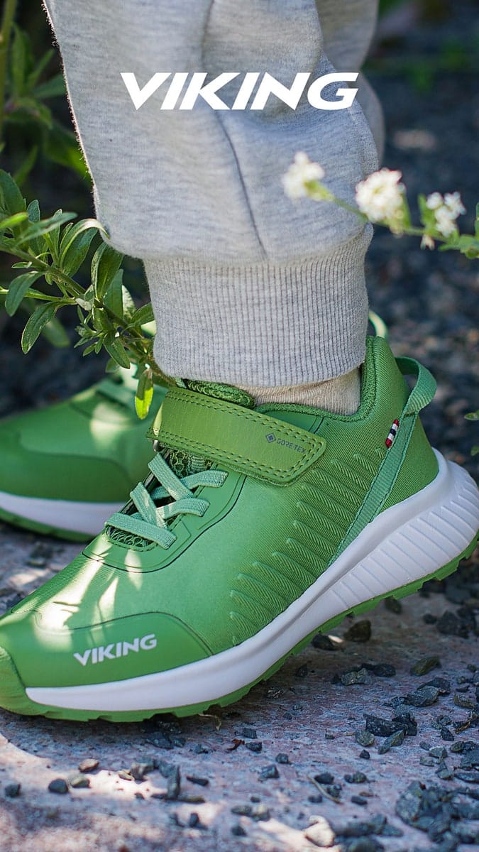 Viking Kids' Aery Tau Low GORE-TEX Green Viking Footwear