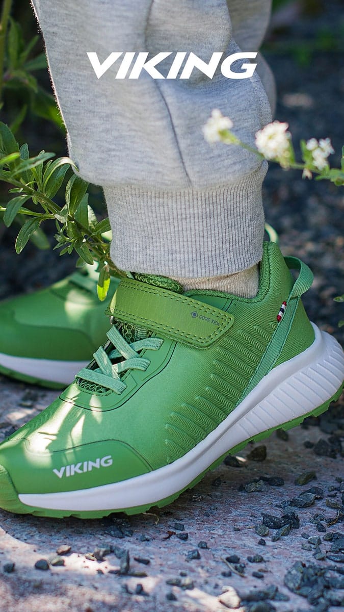 Viking Kids' Aery Tau Low GORE-TEX Green Viking Footwear Viking Kids' Aery Tau Low GORE-TEX Green Viking Footwear