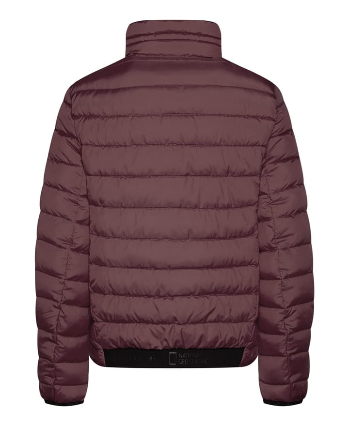 National Geographic NO GOOSE puffer jacket stand up collar W darkrose National Geographic