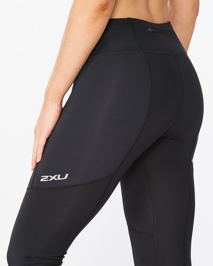 2XU Women's Aero Vent Mid-rise Compression Black/Silver 2XU