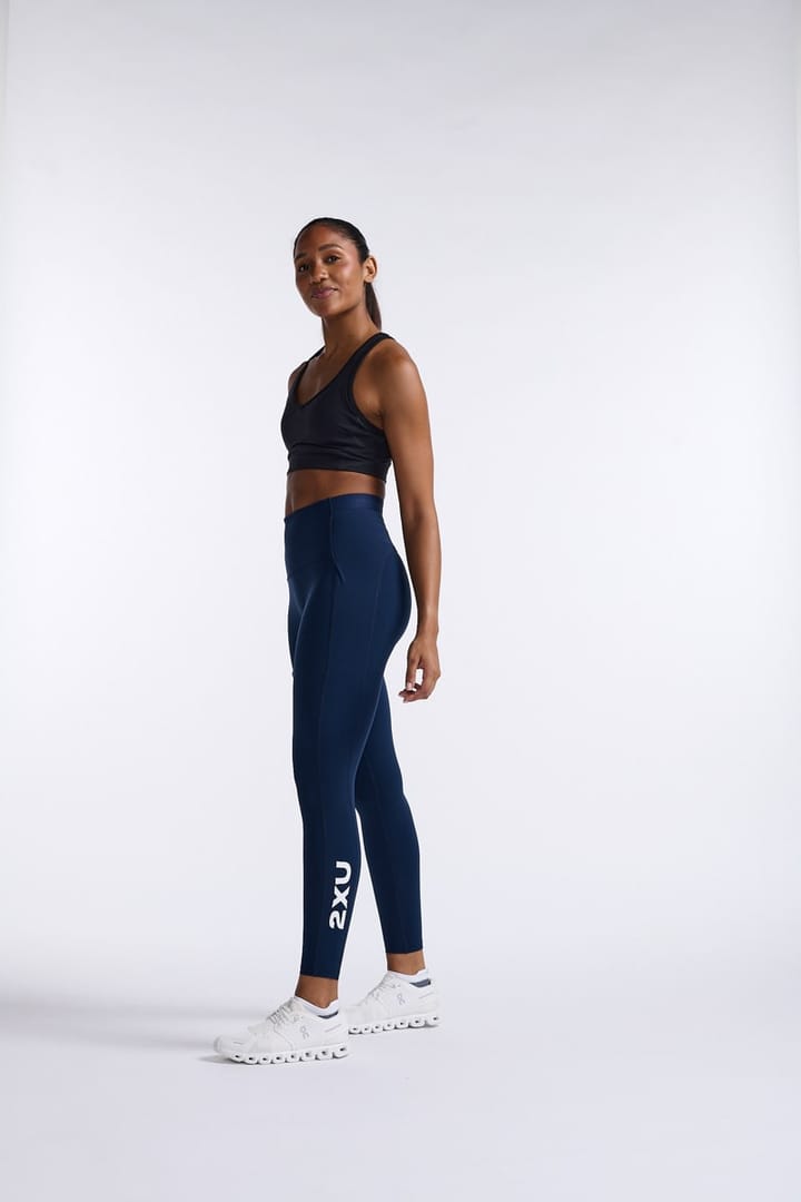 2XU Women's Form Stash Hi-Rise Compression Tights Midnight/White 2XU 2XU Women's Form Stash Hi-Rise Compression Tights Midnight/White 2XU