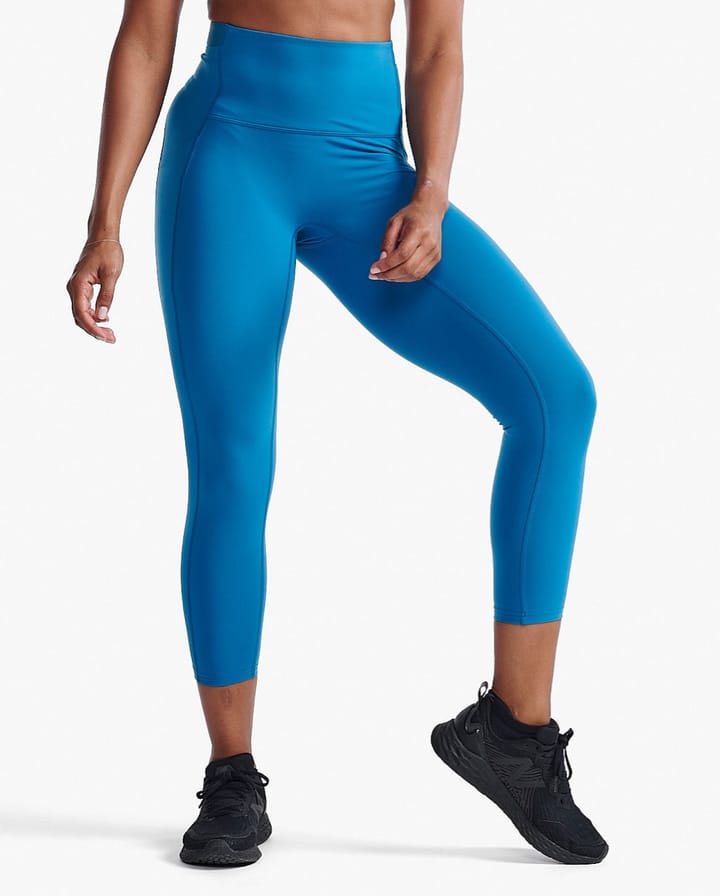 2XU Women's Form Stash Hi-Rise Compression 7/8 Seaport/Seaport 2XU