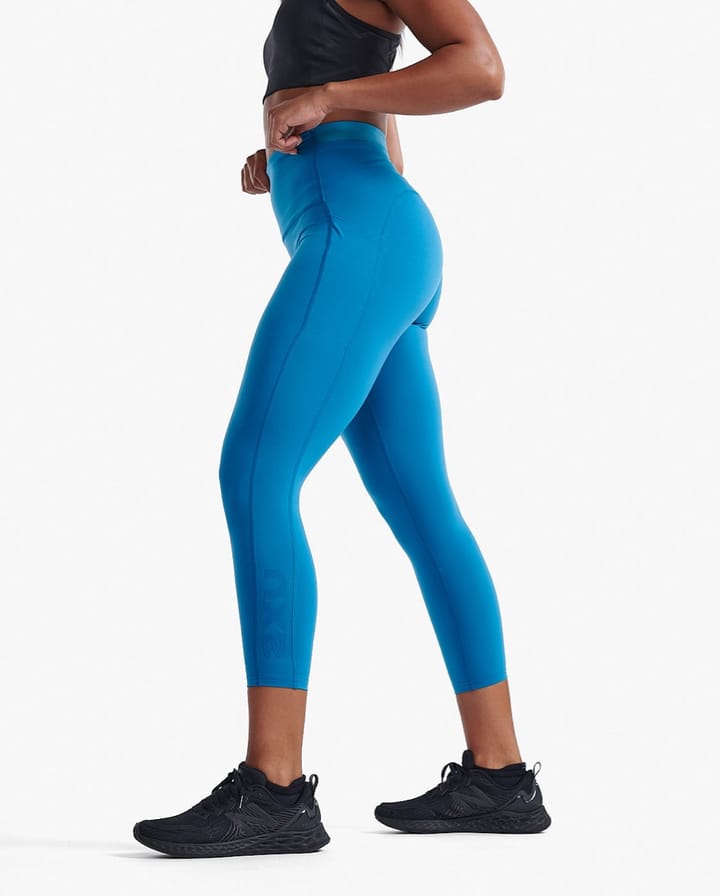 2XU Women's Form Stash Hi-Rise Compression 7/8 Seaport/Seaport 2XU