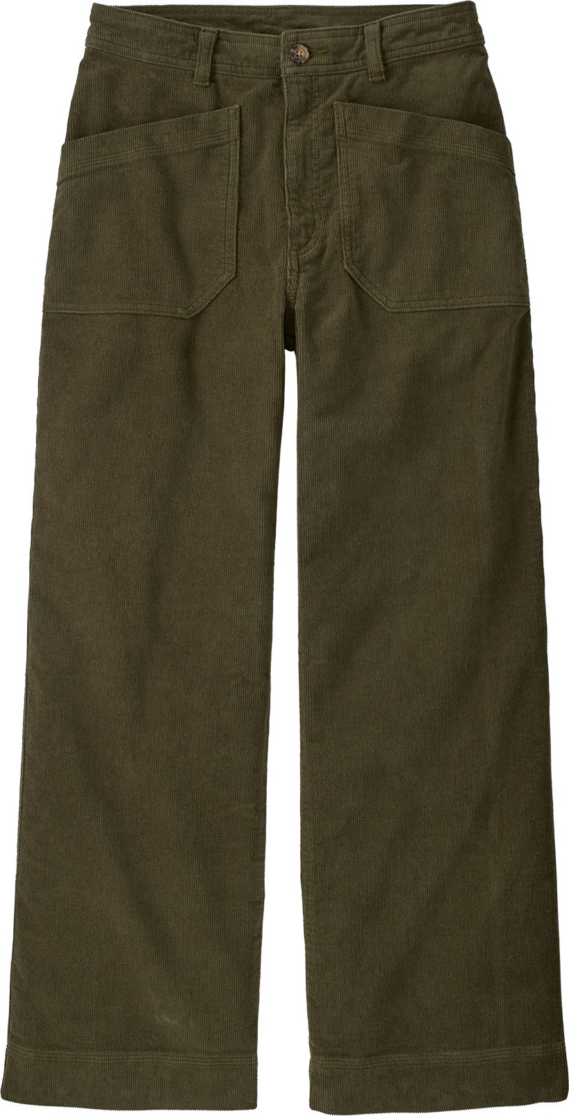 Patagonia Women's Wide Leg Cord Pants Basin Green Arkihousut 4